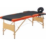 vidaXL-Massagetafel-inklapbaar-2-zones-hout-zwart-en-oranje