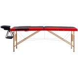 vidaXL-Massagetafel-inklapbaar-2-zones-hout-zwart-en-rood