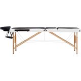 vidaXL-Massagetafel-inklapbaar-3-zones-hout-zwart-en-wit