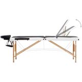 vidaXL-Massagetafel-inklapbaar-3-zones-hout-zwart-en-wit