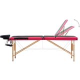 vidaXL-Massagetafel-inklapbaar-3-zones-hout-zwart-en-roze