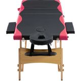 vidaXL-Massagetafel-inklapbaar-3-zones-hout-zwart-en-roze