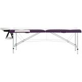 vidaXL-Massagetafel-inklapbaar-2-zones-aluminium-wit-en-paars