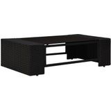 VidaXL 8-delige Loungeset Poly Rattan Zwart