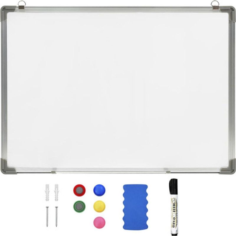 vidaXL Magnetisches Whiteboard Weiß 90 x 60 cm Stahl