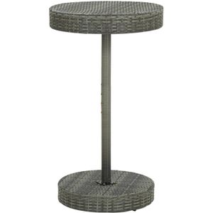 vidaXL Tuintafel 60,5x106 cm poly rattan grijs - 45857