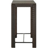 VidaXL Tuinbartafel 100x60,5x110,5 cm Poly Rattan Bruin