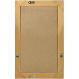 vidaXL Wandspiegel - Barok Stijl - Goudkleurig - Hout en Glas - Rechthoekig