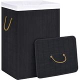 vidaXL Wasmand - 72 L - Bamboe - Zwart