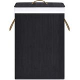 vidaXL Wasmand - 72 L - Bamboe - Zwart