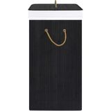 vidaXL Wasmand - 72 L - Bamboe - Zwart