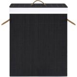 vidaXL Wasmand - 100 L - Bamboe - Zwart