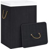 Bamboe Wasmand - Naturel - Geweven Stof - Uitneembare Voering