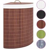 vidaXL Eck-Wäschekorb Bambus Braun 60 L
