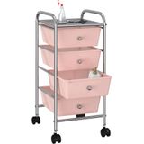 VidaXL-Opbergtrolley-met-4-lades-mobiel-kunststof-roze