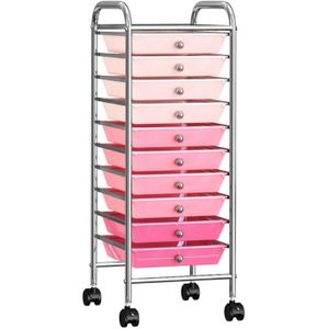 VidaXL-Opbergtrolley-met-10-lades-mobiel-kunststof-ombre-roze