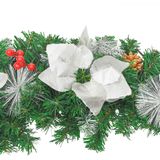 vidaXL Weihnachtsgirlande mit LED-Lichtern Grün 2,7 m PVC