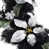 Weihnachtskranz mit led Schwarz 60 cm pvc Vidaxl