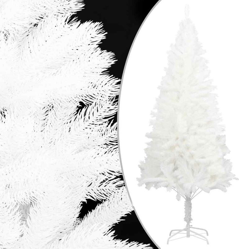 Künstlicher Weihnachtsbaum Naturgetreue Nadeln Weiß 210 cm Vidaxl