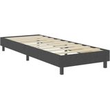 VidaXL Boxspring Stof Donkergrijs 100x200 cm