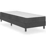 VidaXL Boxspring Stof Donkergrijs 100x200 cm