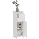 vidaXL Badezimmerschrank Weiß 30x30x95 cm Holzwerkstoff