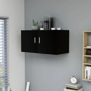 vidaXL - Hangkast - 80x39x40 - cm - bewerkt - hout - zwart