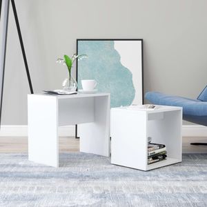 Couchtisch-Set Weiß 48x30x45 cm Holzwerkstoff Vidaxl
