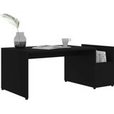 vidaXL Salontafel 90x45x35 cm bewerkt hout zwart