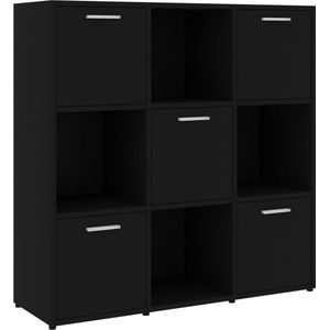 VidaXL Boekenkast 90x30x90 cm Spaanplaat Zwart