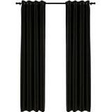 vidaXL Gordijnen - Verduisterend - Antraciet - 100% Polyester - 2 Stuks