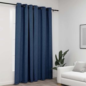 vidaXL Gordijn - Verduisterend - Blauw - 100% Polyester - 290x245 cm