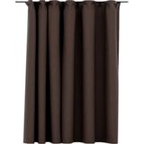 Gordijnen - Taupe - 100% Polyester - Verduisterend - Met Haken