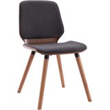 VidaXL Eetkamerstoelen 4 st. Stof Grijs