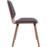 VidaXL Eetkamerstoelen 4 st. Stof Grijs