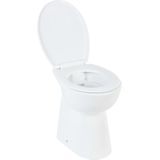 vidaXL - Toilet - verhoogd - 7 - cm - soft-close - randloos - keramiek - wit