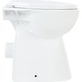 vidaXL - Toilet - verhoogd - 7 - cm - soft-close - randloos - keramiek - wit