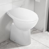 vidaXL - Toilet - verhoogd - 7 - cm - soft-close - randloos - keramiek - wit