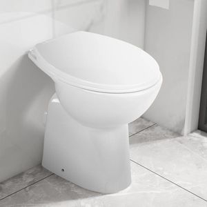 vidaXL - Toilet - verhoogd - 7 - cm - soft-close - randloos - keramiek - wit