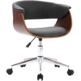 VidaXL-Kantoorstoel-draaibaar-gebogen-hout-en-stof-grijs