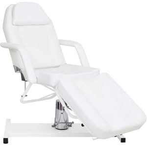 vidaXL Massagetafel - Wit - PVC - Verstelbare Rugleuning en Voetensteun