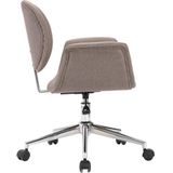 VidaXL Draaibare Eetkamerstoelen 2 st. Stof Taupe