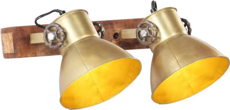 VidaXL Wandlamp industrieel E27 45x25 cm messingkleurig