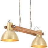 vidaXL Hanglamp - Messingkleurig - IJzer en Mangohout - 25 W E27