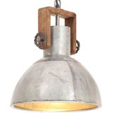 vidaXL Hängelampe Industriestil 25 W Silbern Rund 30 cm E27