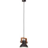 vidaXL Hängelampe Industriestil 25 W Schwarz Rund 19 cm E27