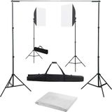 vidaXL Fotostudio-Set mit Softboxen und Hintergrundsystem