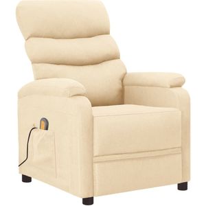 vidaXL-Massagestoel-stof-crèmekleurig