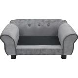 vidaXL Hundesofa Grau 72x45x30 cm Plüsch