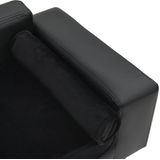 vidaXL Hundesofa Schwarz 81x43x31 cm Plüsch und Kunstleder
